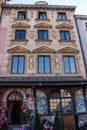 Vertical shot of the Dekert Side in the Old Town Market Square in Warsaw, Poland Royalty Free Stock Photo