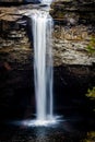 Vertical shot of Desoto falls in Alabama. Royalty Free Stock Photo