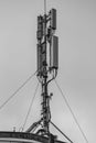 Vertical shot of details of an antenna
