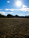 Vertical shot of the empty beach at the Cap d`Agde