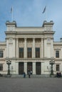 Vertical shot of the entrance of the University Main Building of Lund University, Lund, Sweden