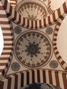 Vertical shot of the Eskisehir Kursunlu Mosque dome and ornaments