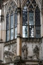 Vertical shot of the exterior of a historical gothic-style church in Nuremberg, Germany