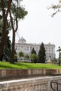 Vertical shot. Facade of the Royal Palace, an important landmarkm that can be visited on a guided tour