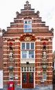 Vertical shot of the facade of the Sint-Sebastiaansdoelen in Middelburg, Netherlands.