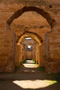 Vertical shot of the famous Heri es-Souani monument in Meknes, Morocco