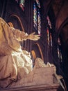 Vertical shot from the famous  Notre Dame Cathedral, Paris France Royalty Free Stock Photo