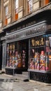 Vertical shot of the Fancy That of London vintage shop in Bath England on a sunny day