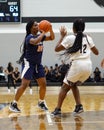 Vertical shot of the female team players of Hammond vs Westside playing on indoor court in Hammond Royalty Free Stock Photo