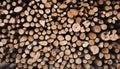 A vertical shot of firewood stack Royalty Free Stock Photo
