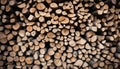 A vertical shot of firewood stack Royalty Free Stock Photo