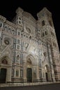 Vertical shot of the Florence Cathedral, Italy at night Royalty Free Stock Photo
