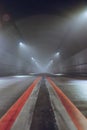 Vertical shot of a foggy tunnel Royalty Free Stock Photo