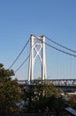 Vertical shot of the Franklin Delano Roosevelt Mid-Hudson Bridge.  New York, USA Royalty Free Stock Photo