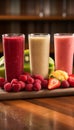 Vertical Shot of Fresh and Nutritious Berry Fruit Smoothies for a Healthy and Refreshing Beverage