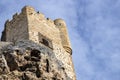 Vertical shot of the Frias Castle in Spain under the cloudy sky Royalty Free Stock Photo