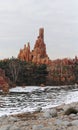 Vertical shot of a Frontierland theme park