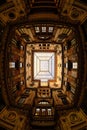 Vertical shot of the Galleria Sciarra in Rome, Italy