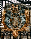 Vertical shot of the gates of Buckingham Palace at daytime in London, England Royalty Free Stock Photo