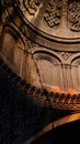 Vertical shot of the Geghard stone Monastery interior in Armenia