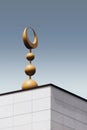 Vertical shot of a golden structure on a mosque in Massy, France Royalty Free Stock Photo