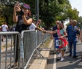 Vertical shot of Governor Kathy Hochul, Al Sharpton at the West Indian Labor Day Parade in Brooklyn.