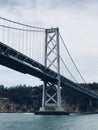 Vertical shot of the Great Seto Bridge in Japan