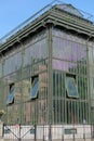 Vertical shot of a greenhouse in the Garden of Plants in Paris, France Royalty Free Stock Photo