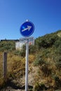 Vertical shot of happiness sign with right arrow in the field