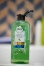 Vertical shot of Herbal Essences brand Potent Aloe skin gel in an open bottle