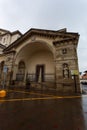 Vertical shot of the historic Church of Saints Gervaso and Protaso in Gorgonzola, Italy