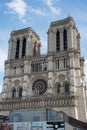 Vertical shot of the historic Notre Dame building in Paris, France