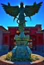 Vertical shot of the historic Sedona City Angel Statue in Arizona