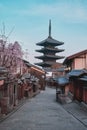 Vertical shot of the Hokanji Temple (Yasaka no Tou) in Kyoto, Japan