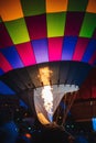 Vertical shot of a hot air balloon burner. National World War I Museum, Kansas City, Missouri.