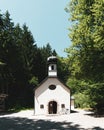 Vertical shot of Hottinger Bild chapel in Austria