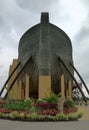 Vertical shot of a huge boat, Ark Encounter park in Kentucky, Williamstown