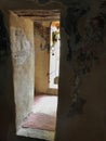 Vertical shot of the inner part of the Church of the Holy Mother of God in Donja, Kamenica, Serbia