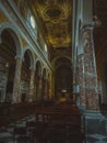 Vertical shot of the inside design of the Cathedral of Santa Maria Assunta and Jenesien