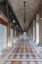 Vertical shot of the inside of a historic building in Venice, Italy Royalty Free Stock Photo