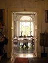 Vertical shot of the inside of the State Rooms in Valletta, Malta