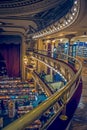 Vertical shot of the interior of The Ateneo Grand Splendid, a beautiful bookstore in Argentina