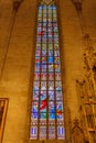 Vertical shot of the interior of the Cathedral of St. Bartholomew in Pilsen, at the grand opening