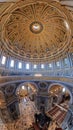 Vertical shot of the interior dome of St Peter's Basilica in Holy See, Vatican City Royalty Free Stock Photo