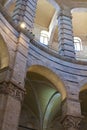Vertical shot of the interior of the leaning tower of Pisa Royalty Free Stock Photo