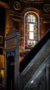 Vertical shot of the interior of the Saint Sophie Cathedral in Istanbul, Turkey