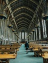 Vertical shot of the interior of Suzzallo Library at the University of Washington in Seattle, USA
