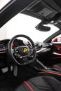 Vertical shot of the interiors of the Ferrari 812 super fast