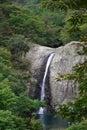 Vertical shot of Jikso Falls in Byeonsan Bando National Park, South Korea