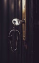 Vertical shot of keys stuck in a lock Royalty Free Stock Photo